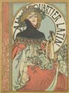 ALPHONSE MUCHA (1860-1939). AU QUARTIER LATIN. 1898. Magazine cover. 14x10 inches, 36x26 cm. Paul Dupont, Paris.